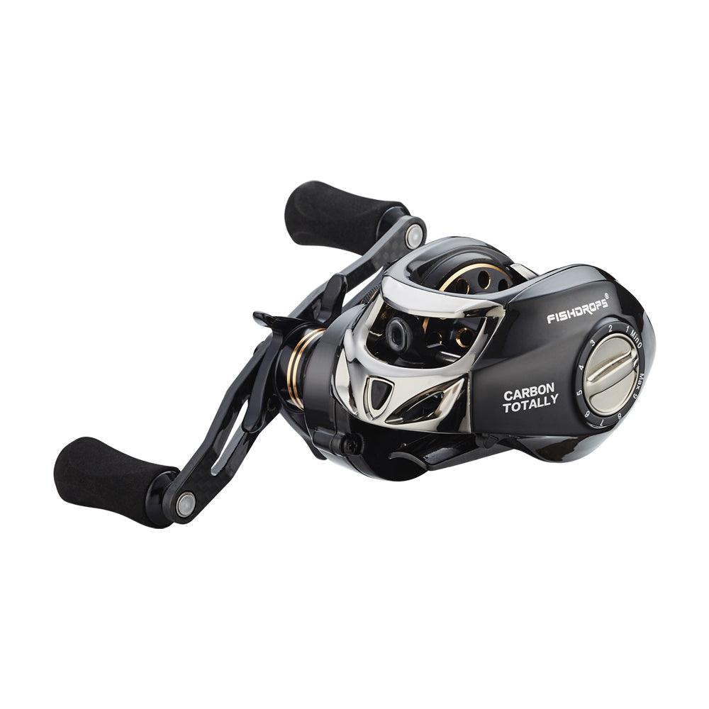 FISHDROPS Baitcasting Reel Carbon Fiber Body & Handle Only 167g - Fishdrops Discount